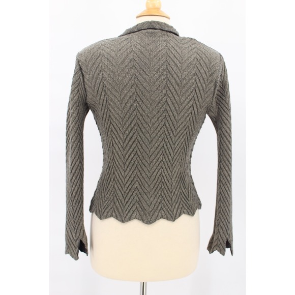 Komarov Jacket Womens Small Brown Textured Crinkle Classic Whimsigoth - Picture 6 of 14